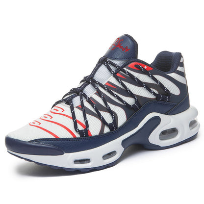 Men's Air Cushion Striped Mesh Trainers – Lightweight Breathable Sports Shoes
