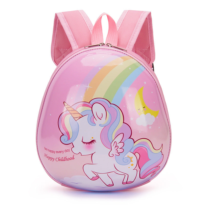 Kids' Cartoon Character Shell Backpack – Lightweight Oxford Bag for Ages 3–6