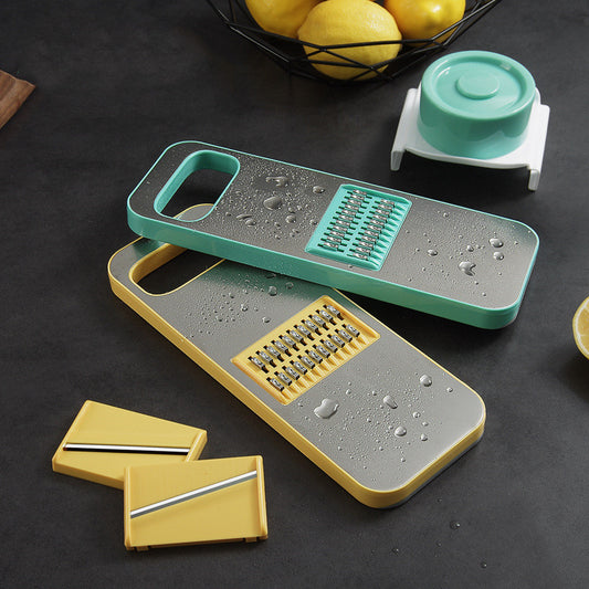 Multifunctional Kitchen Grater Set – Stainless Steel Interchangeable Blades