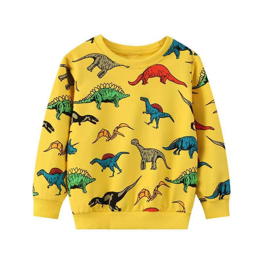 Children's Dinosaur Print Sweatshirt | Cotton Kids Top 90–140cm