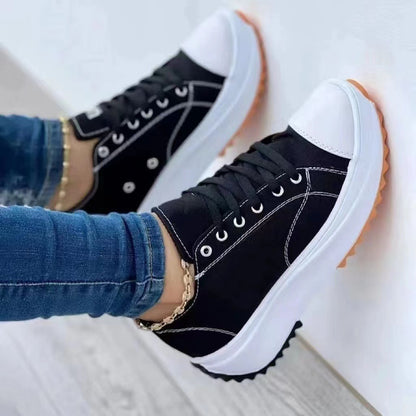 Women's Platform Mesh Casual Trainers | Round Toe Sport Shoes