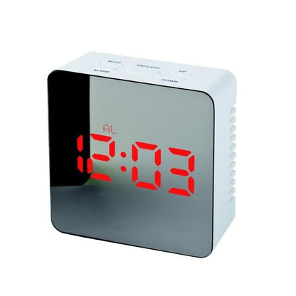 LED Mirror Alarm Clock with Temperature Display