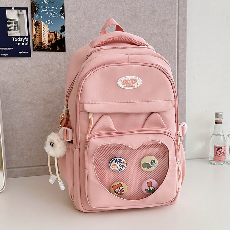 Girls Large Capacity Primary School Backpack – Nylon, 5 Colours