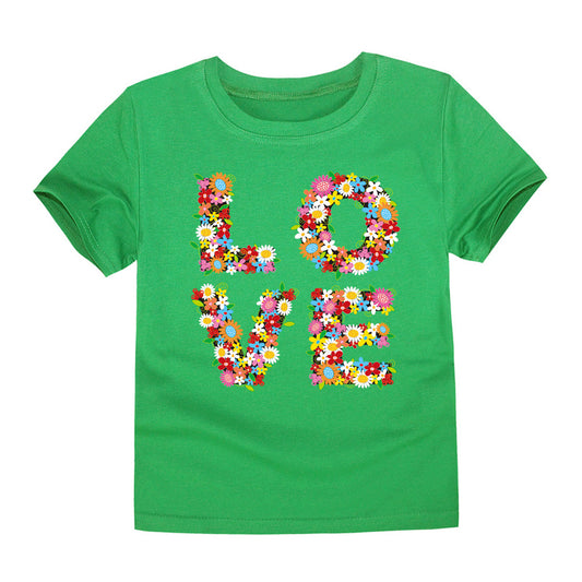 Kids Unisex Cotton Cartoon Print T-Shirt – Green, Black, White