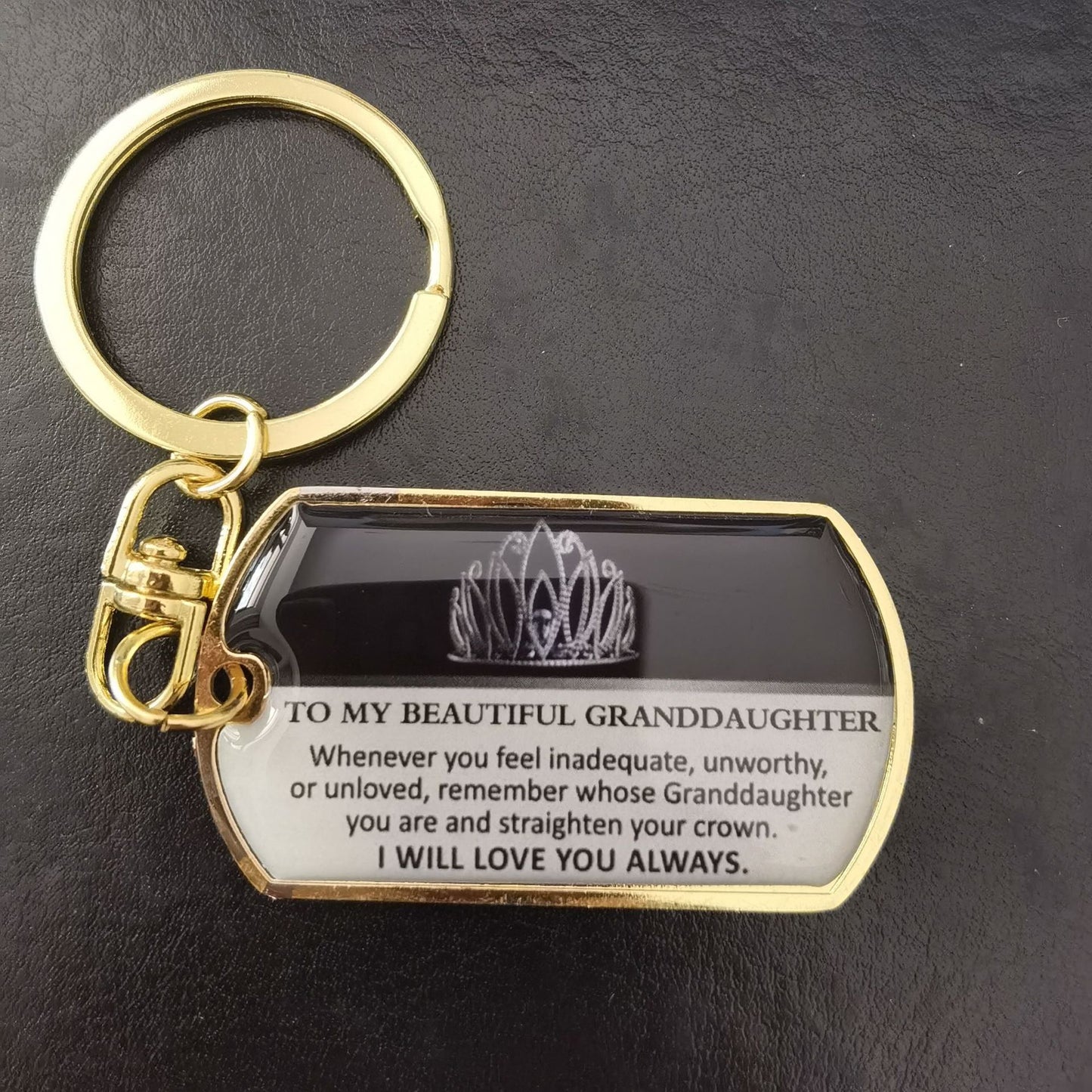 Family Sentiment Metal Keychain | Son, Daughter, Grandson Gift | JP Collections