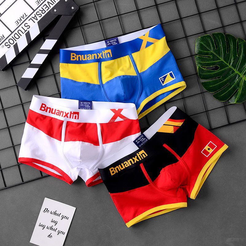 Men's Cotton Boxer Briefs 3-Pack – Breathable Sports Underwear 9 Colour Combos