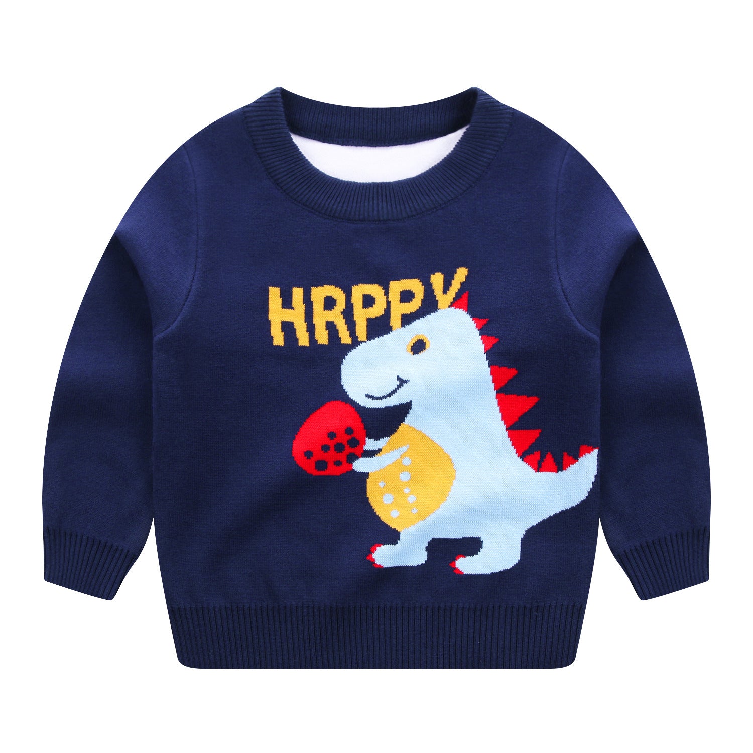 Kids Cartoon Print Fine Knit Cotton Sweater | Boys Girls Jumper