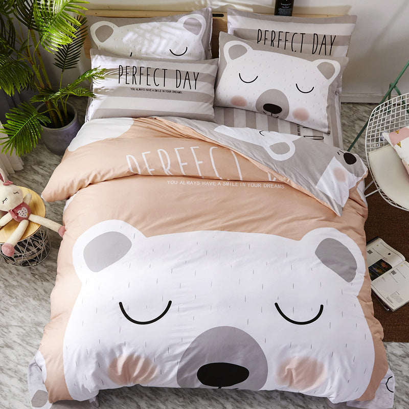 Cartoon Print Cotton Bedding Set 4 Piece | 32 Designs