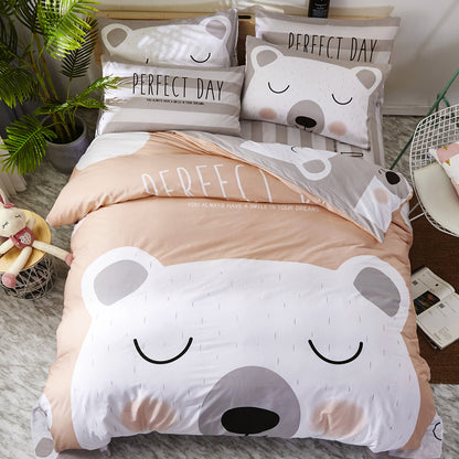 Cartoon Print Cotton Bedding Set 4 Piece | 32 Designs