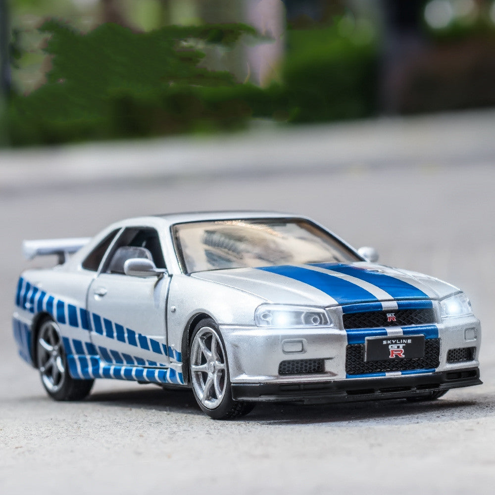 1:32 Nissan Skyline GTR34 Die-Cast Model Car - Sound & Light