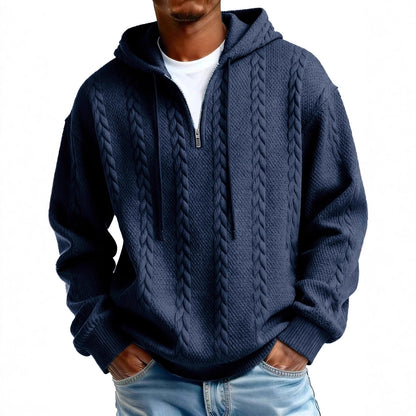 Men's Half-Zip Printed Hoodie – Loose Fit Pullover | 10 Styles | Sizes S–5XL