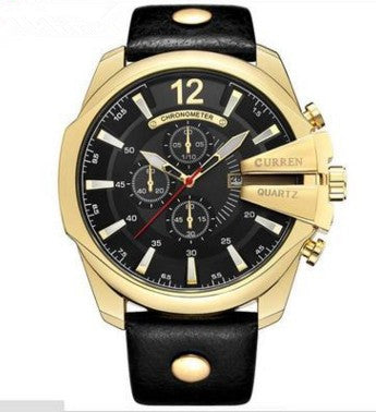 Men's Large Dial Fashion Watch – Triple-Eye Chronograph Style, 7 Designs
