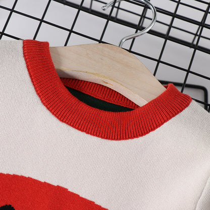 Boys' Fine Knit Cotton Pullover Sweater | Kids Knitwear