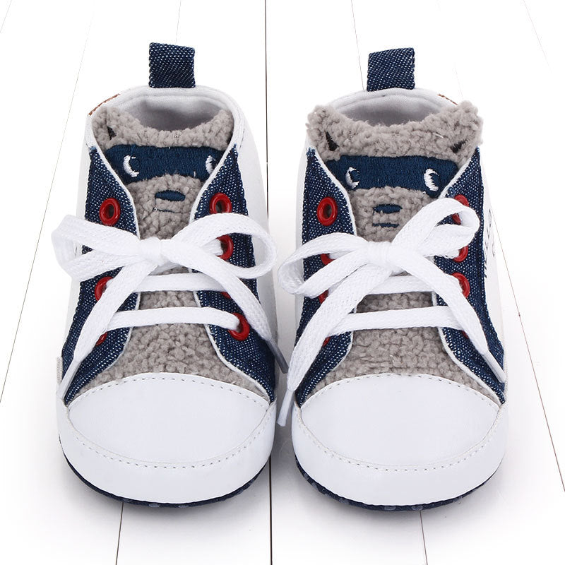Unisex Baby Canvas Shoes - Letter Print Breathable Non-Slip Infant Walkers