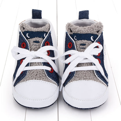 Unisex Baby Canvas Shoes - Letter Print Breathable Non-Slip Infant Walkers
