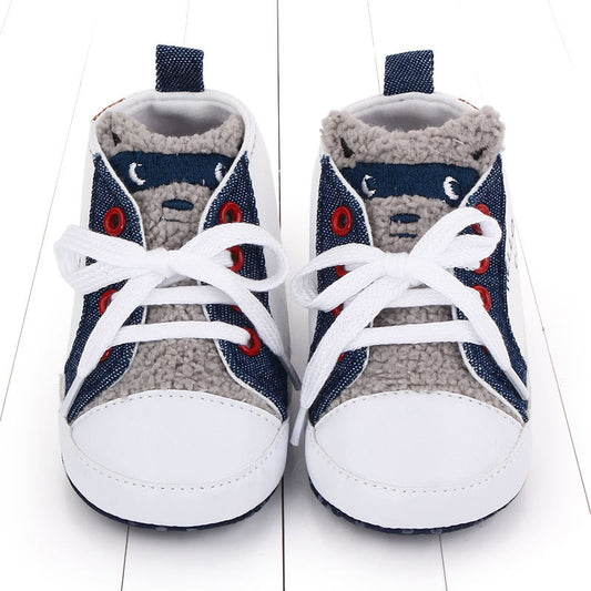 Unisex Baby Canvas Shoes - Letter Print Breathable Non-Slip Infant Walkers