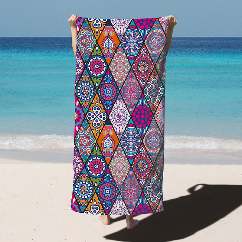 Printed Microfibre Beach Towel | Quick-Dry | 10 Bold Designs | 180×90cm