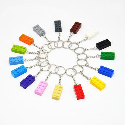 Mini Building Block Keychain Pack of 30 | ABS Brick Pendant | JP Collections