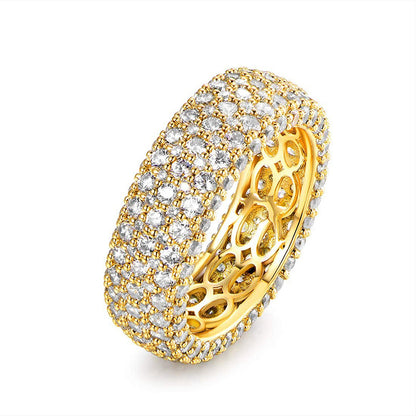 Multi-Layer Geometric Ring | Light Luxury Copper Ring for Women