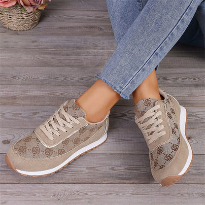 Women's Flat Lace-Up PU Leather Casual Sneakers | EU 35–43