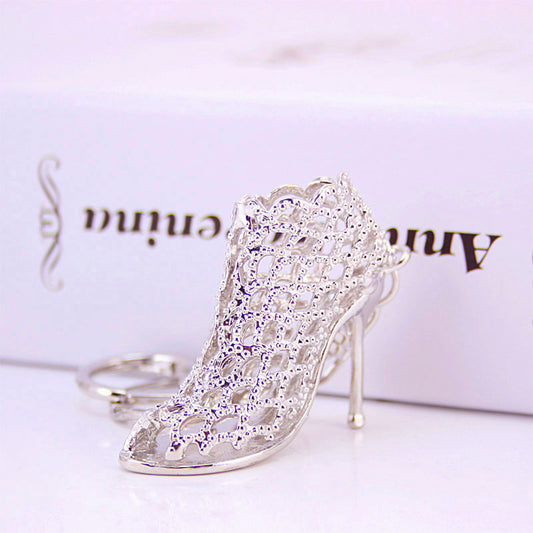 High Heels Keychain | Hollowed Zinc Alloy Charm | Gold & Silver | JP Collections