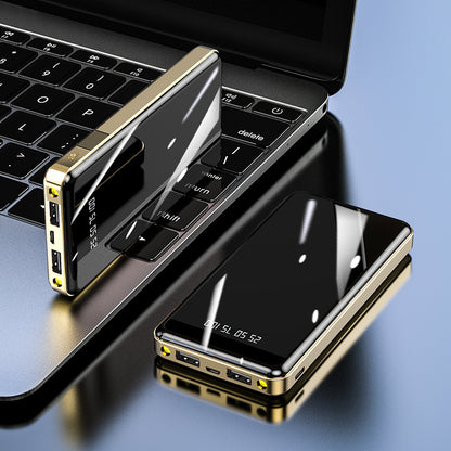 Slim 20,000mAh Power Bank – Mirror Digital Display Portable Charger 5 Colours