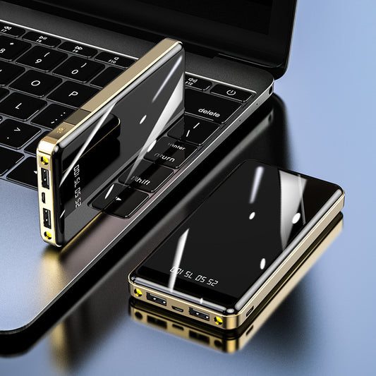 Slim 20,000mAh Power Bank – Mirror Digital Display Portable Charger 5 Colours