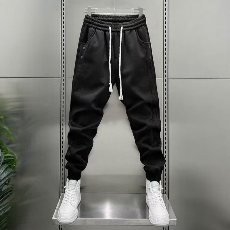 Men's Vertical Stripe Slim-Fit Trousers | High Waist M-3XL