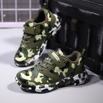 Children's Camo Trainers | Lightweight Mesh Sports Shoes