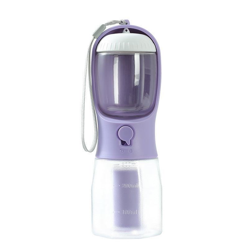 3-in-1 Portable Pet Travel Bottle | Water, Food & Waste Bag Dispenser