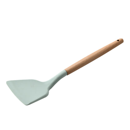 Silicone Kitchen Utensils with Wooden Handle