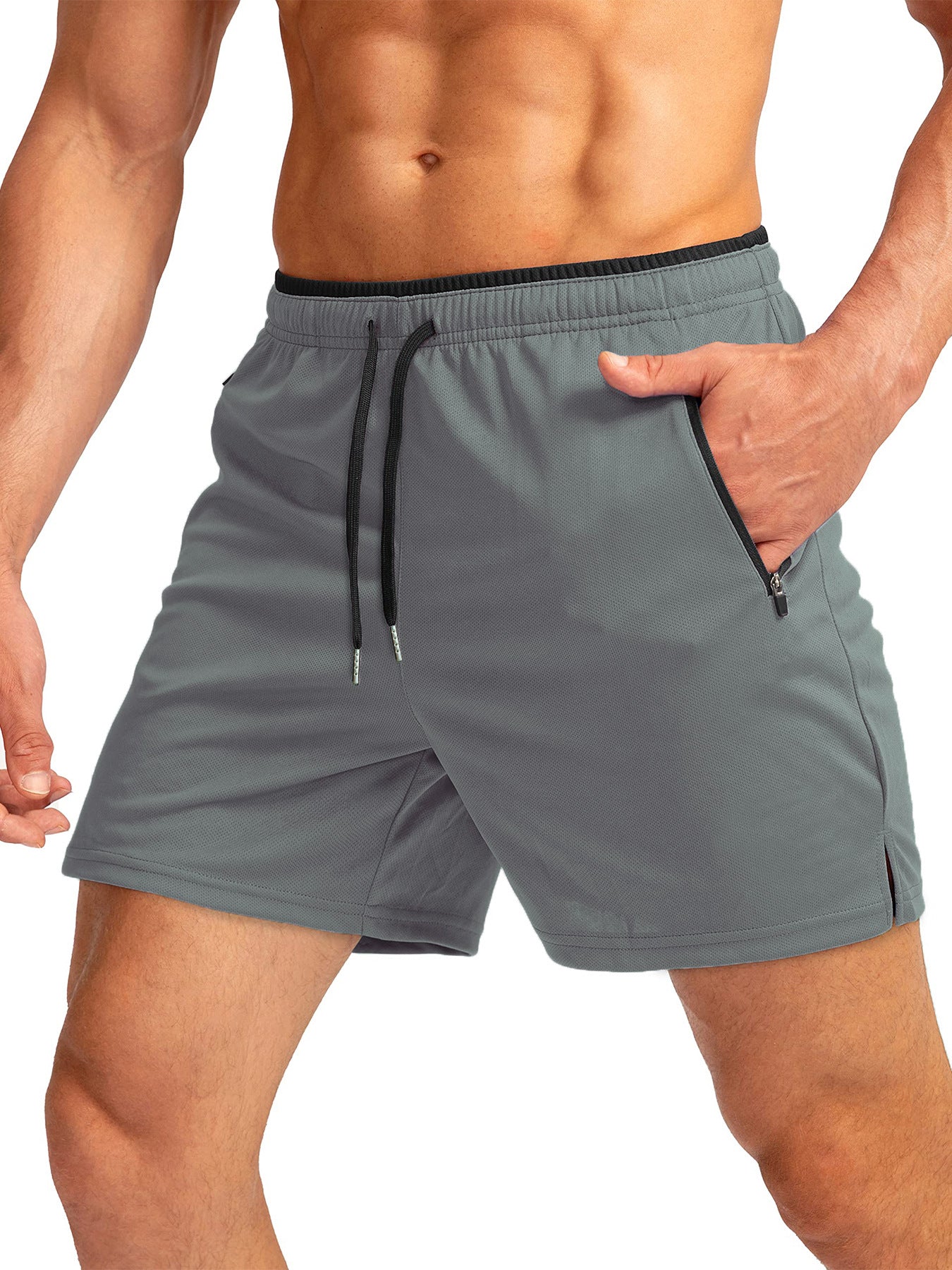 Men's Quick-Dry Running Shorts | Belt & Zipper Pocket Lightweight S-3XL