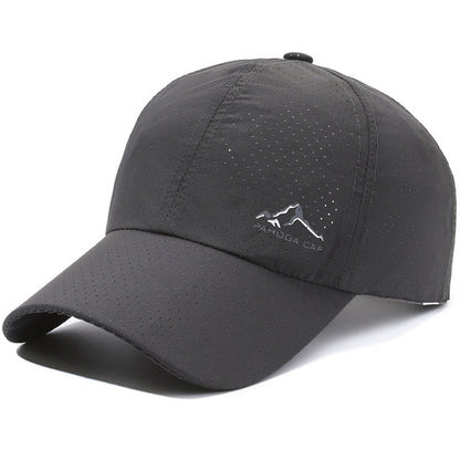 Breathable Hollow Polyester Baseball Cap - Sun Protection Unisex