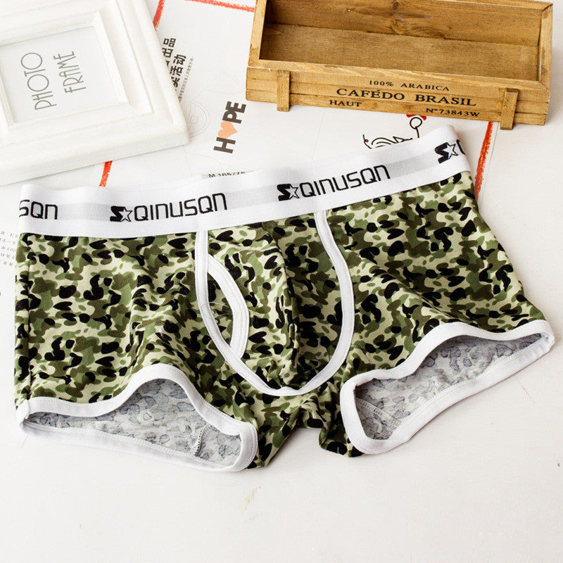 Men's Printed Cotton Boxer Shorts | Camouflage & Oil Painting Print