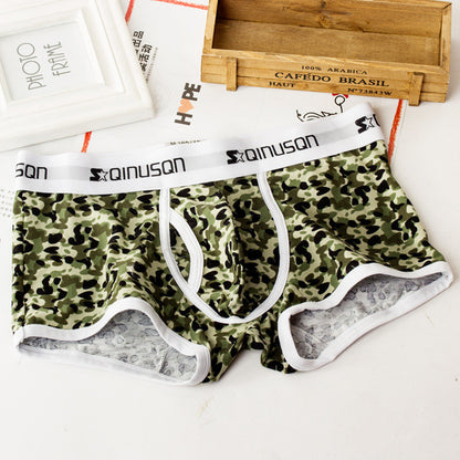 Men's Printed Cotton Boxer Shorts | Camouflage & Oil Painting Print