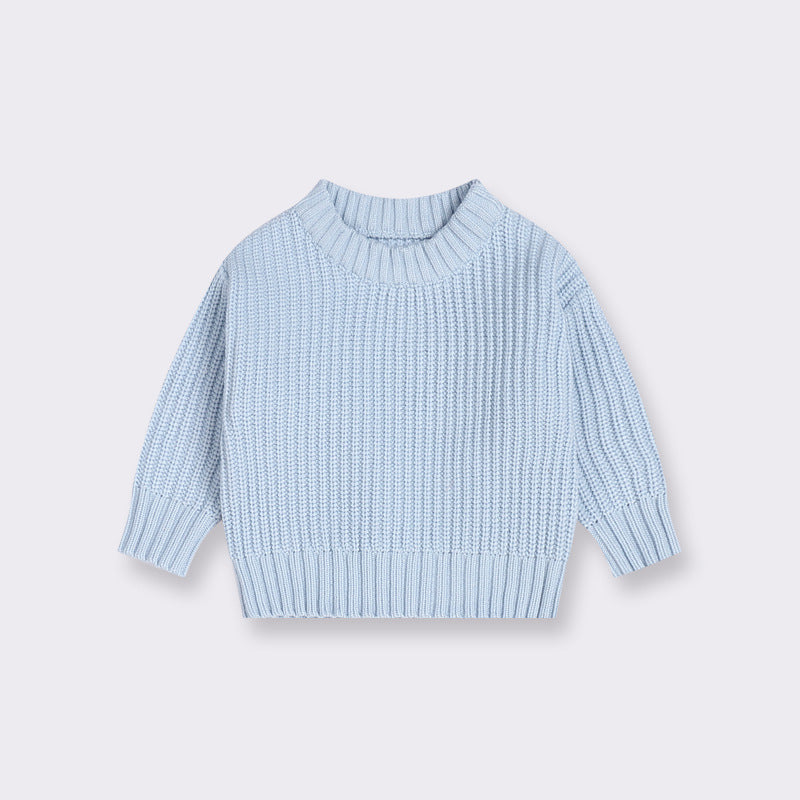 Kids Loose Knit Pullover Sweater – Soft Long Sleeve Top