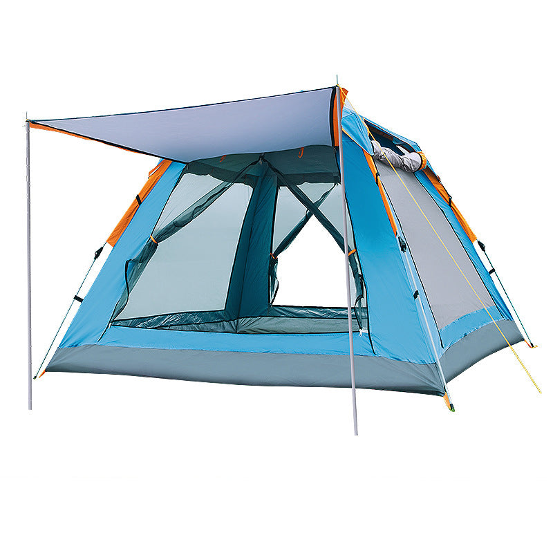 3-Person Beach & Camping Tent – Silver-Coated T210 Waterproof Quick-Pitch Tent with Optional Ground Mat