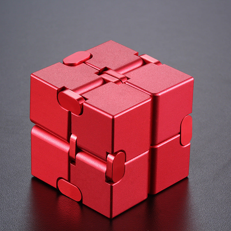 Premium Aluminium Alloy Infinite Cube Fidget Toy | Metal Desk Toy