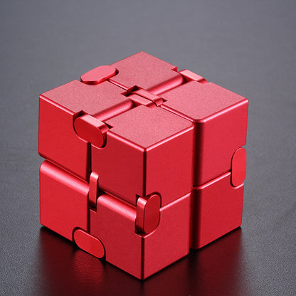 Premium Aluminium Alloy Infinite Cube Fidget Toy | Metal Desk Toy