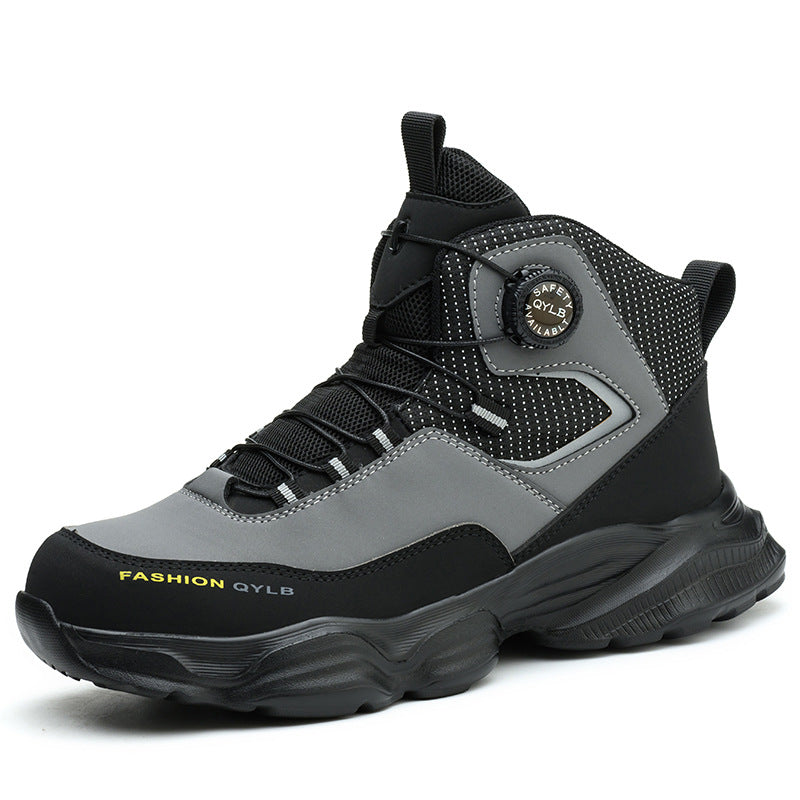 Men's Steel Toe Safety Boots – Microfibre Leather, Quick-Release Buckle | EU 36–48