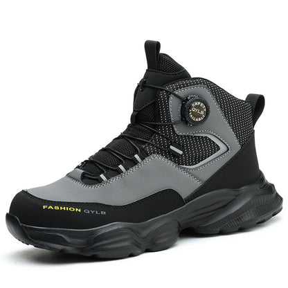 Men's Steel Toe Safety Boots – Microfibre Leather, Quick-Release Buckle | EU 36–48