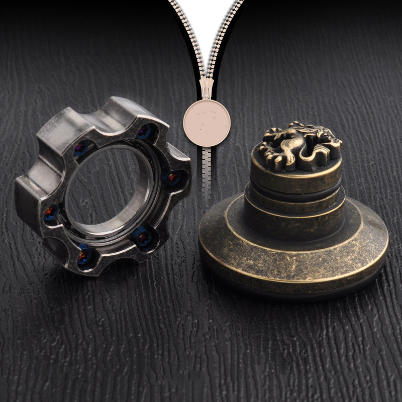 Brass Gear Base Thumb Gyro Fidget Toy | Premium EDC Spinning Top