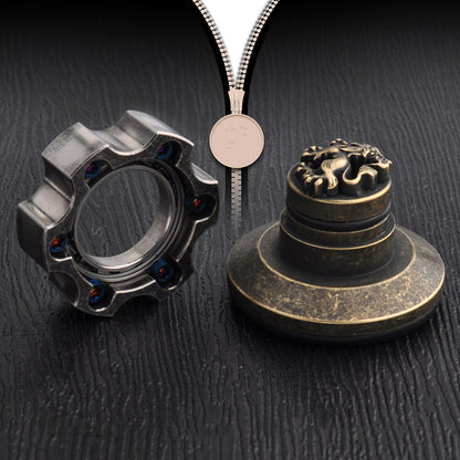 Brass Gear Base Thumb Gyro Fidget Toy | Premium EDC Spinning Top