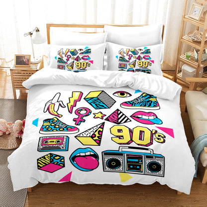 Brushed Novelty Print Duvet Cover Set – 3-Piece, Dinosaur, Panda, Letter & Angel