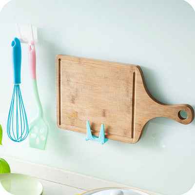 Wall-Mounted Pot Lid & Kitchen Utensil Holder – Adhesive PP Cabinet Organiser