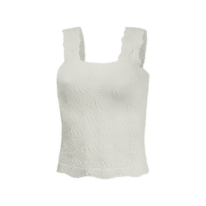 Women's Pleated Square-Neck Camisole Top