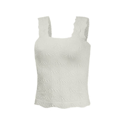 Women's Pleated Square-Neck Camisole Top