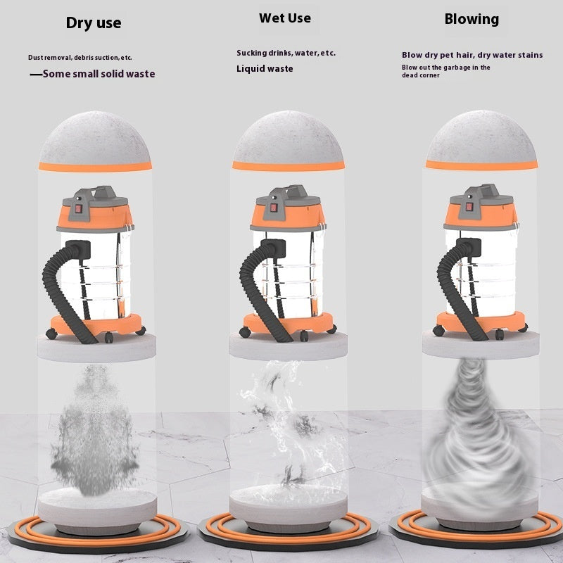 25L Wet & Dry Vacuum Cleaner | 1200W Speed Control | 4 Heads