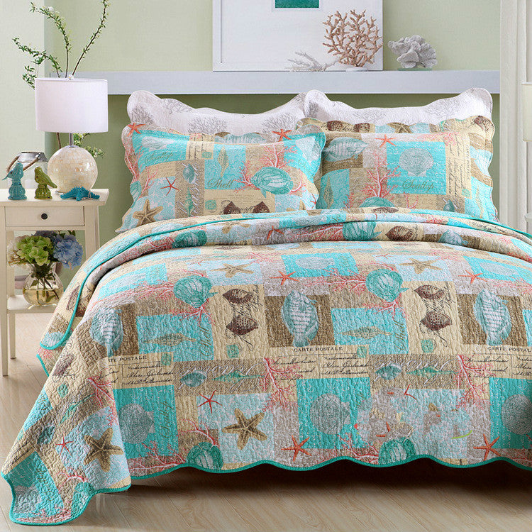 Cotton Summer Quilt Set | 3 Piece | 6 Patterns