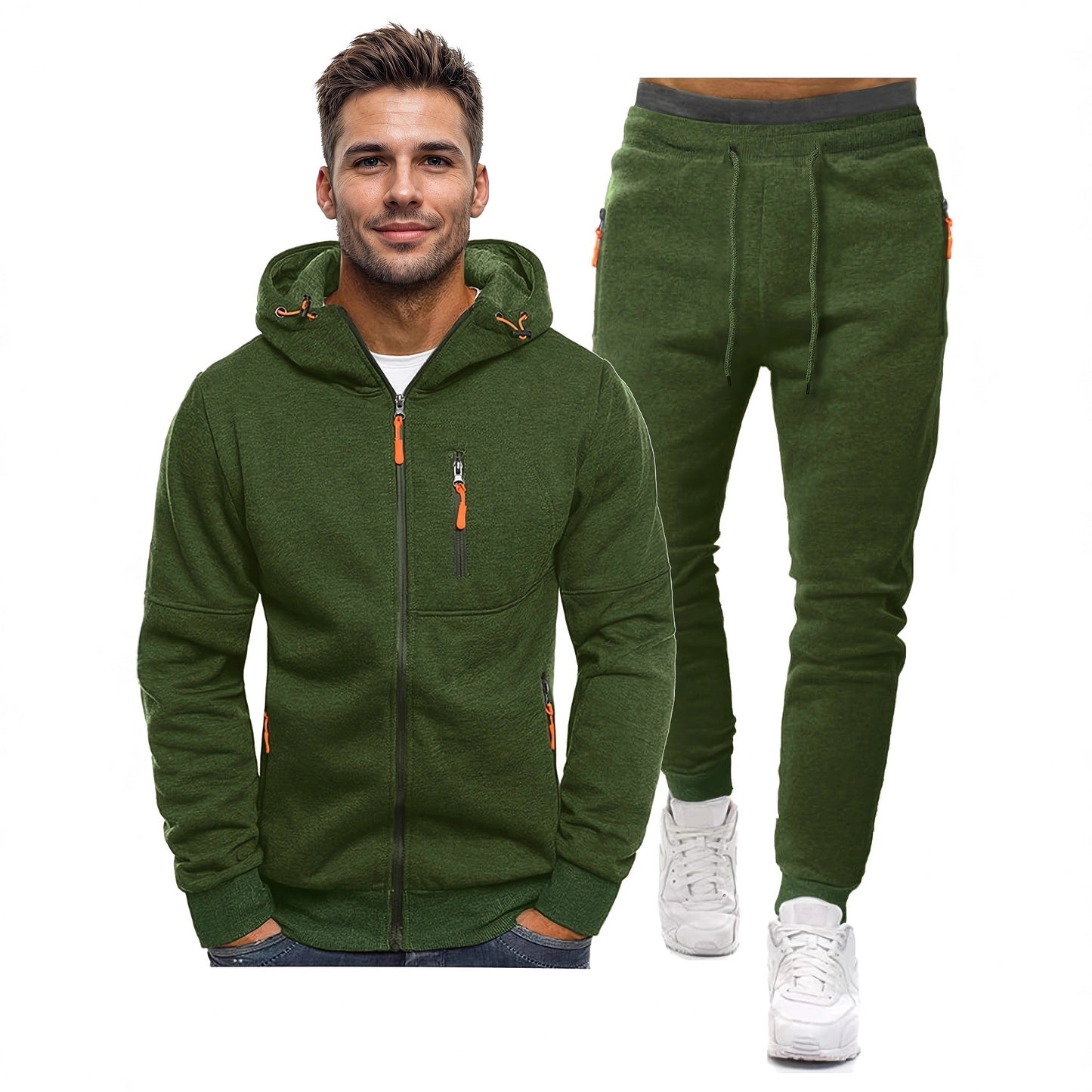 Men's Hoodie & Jogger Tracksuit Set | Relaxed Fit Two-Piece S–3XL